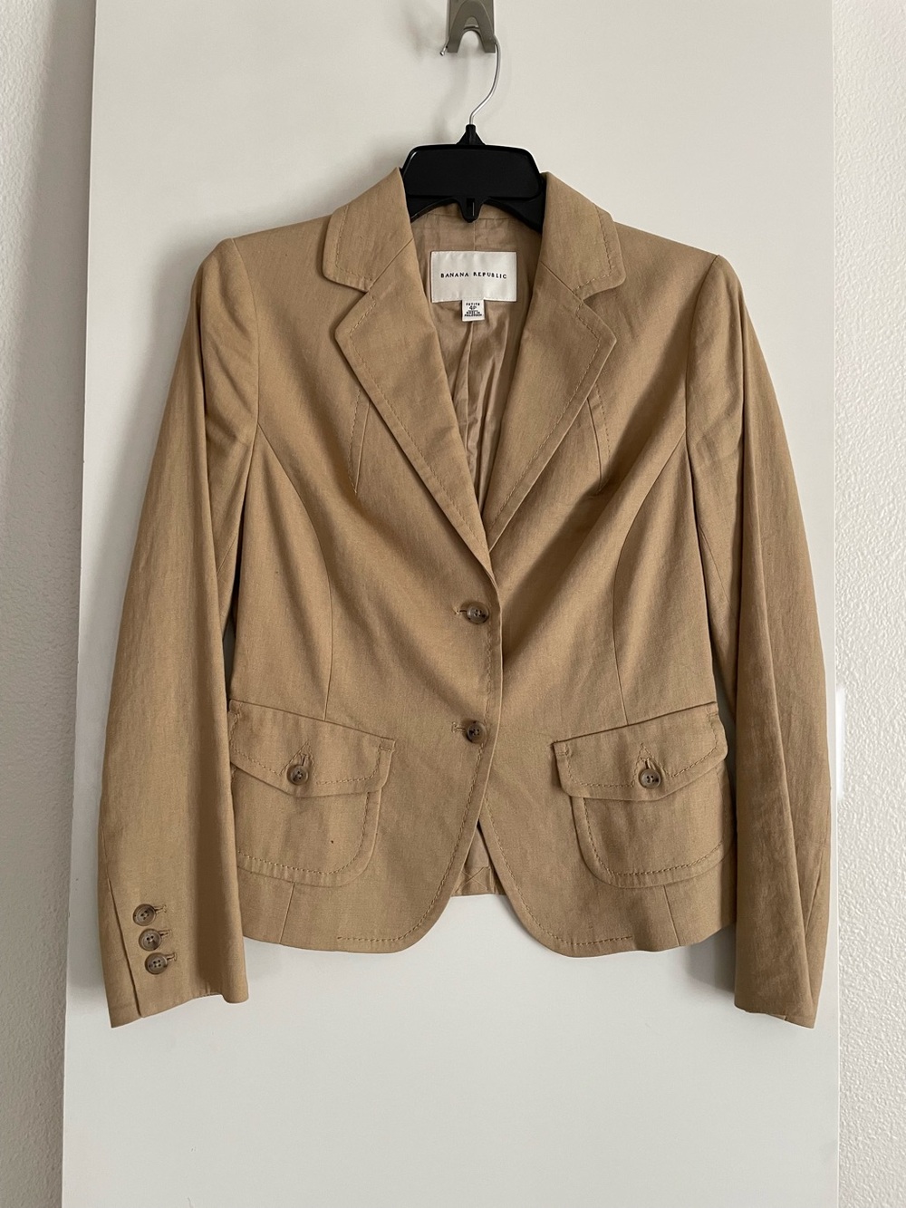 Banana Republic Linen Camel/Tan Classic Blazer Fully Lined NWOT